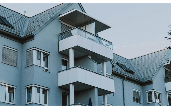 building with fresh paint