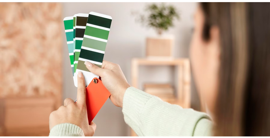 holding colour palettes