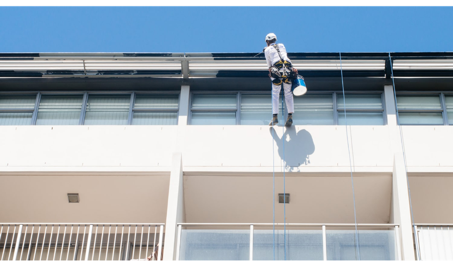 Abseiling painters in Sydney