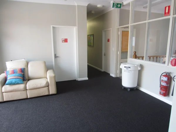 painted interior walls of an aged care facility