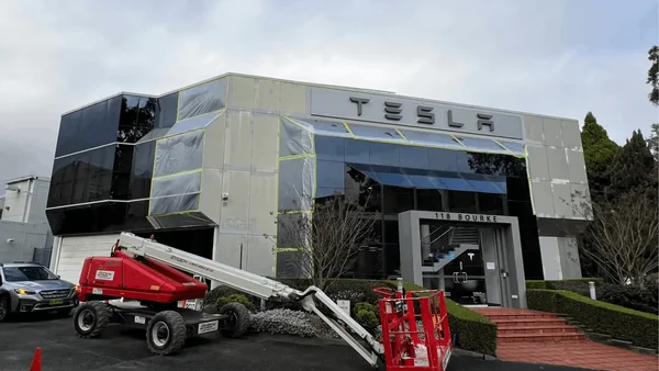 Commercial painting work in progress TESLA Premier Painting